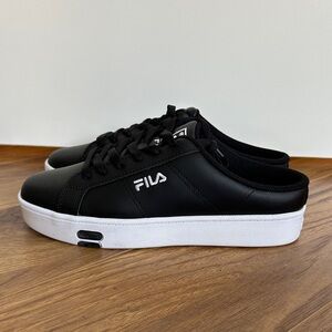 FILA Black & White Men’s Slip-On Backless Sneakers